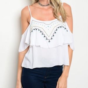 White off the shoulder top